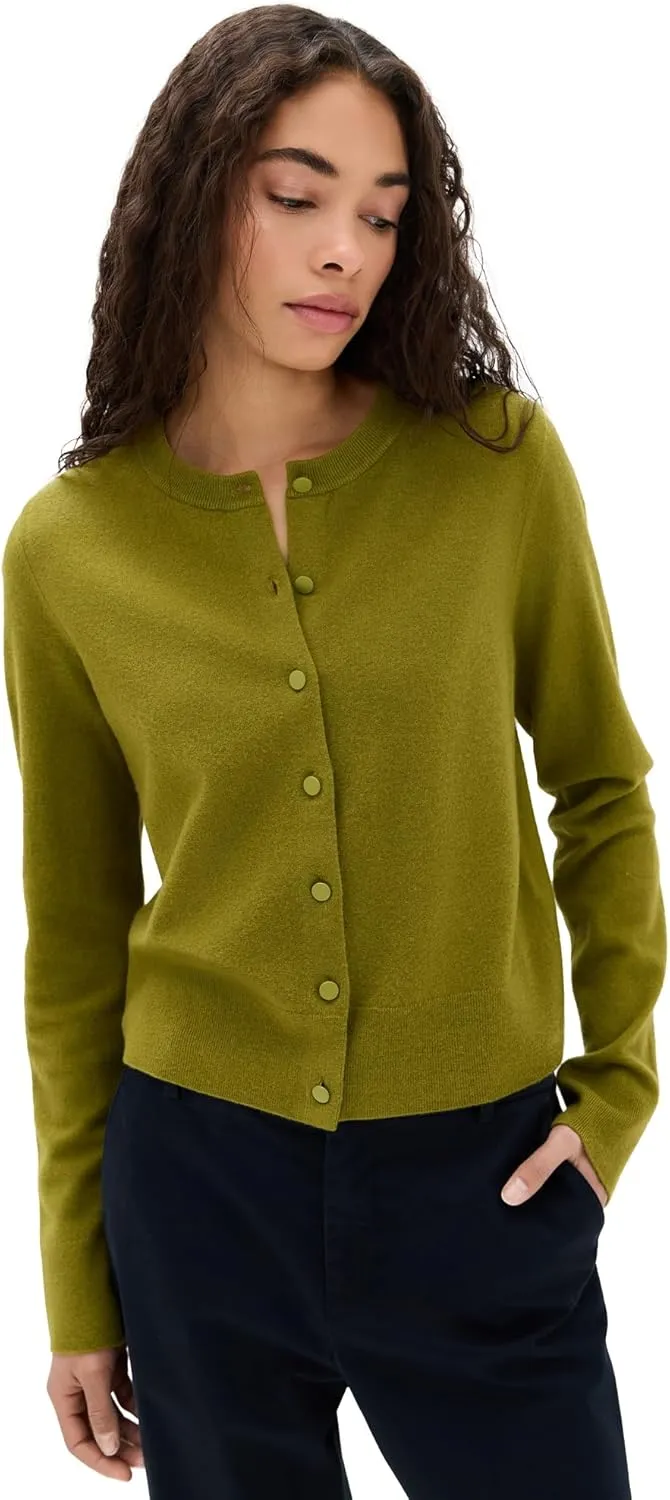 Vince Women's Tipped Half Moon Cardigan