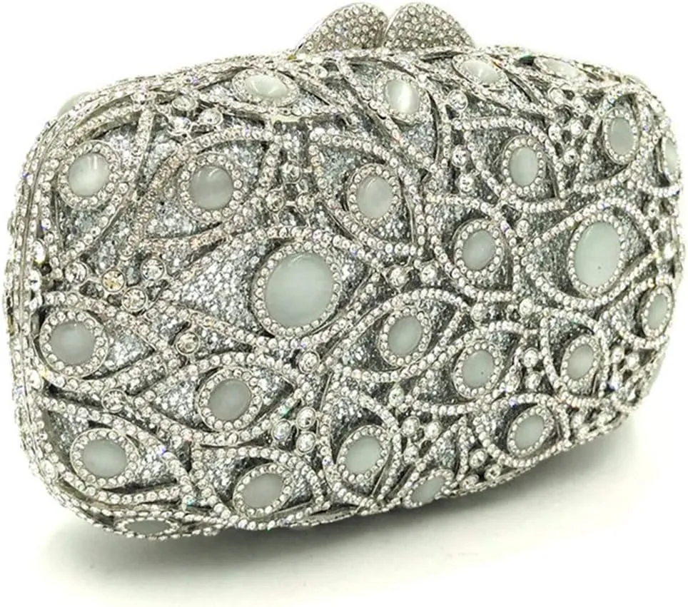 Women Evening-Bag Chain Wedding Clutch-Purse Rhinestones Luxury Handbags
