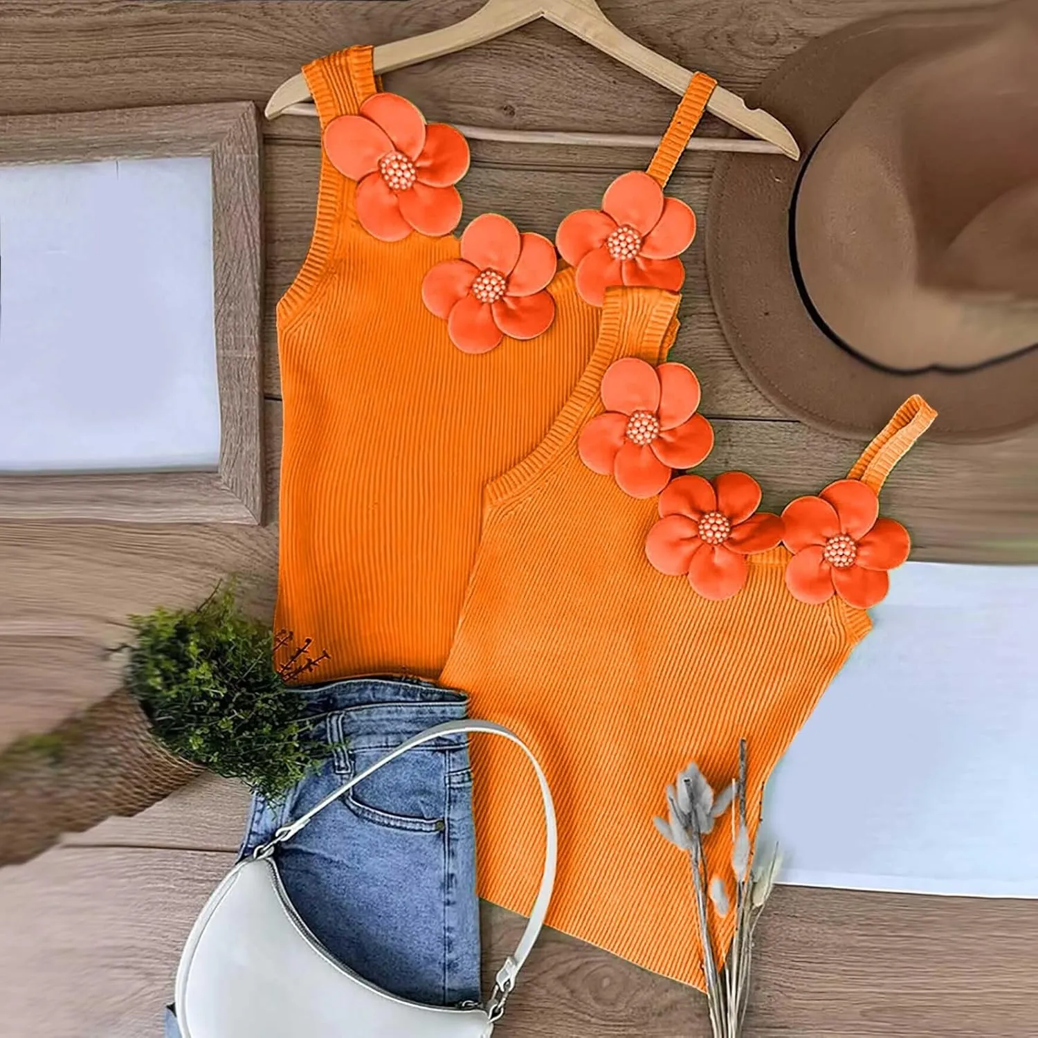 Women Fashion Solid Sexy Flower Bodice Casual Sleeveless Vest Lace Cold Shoulder Top