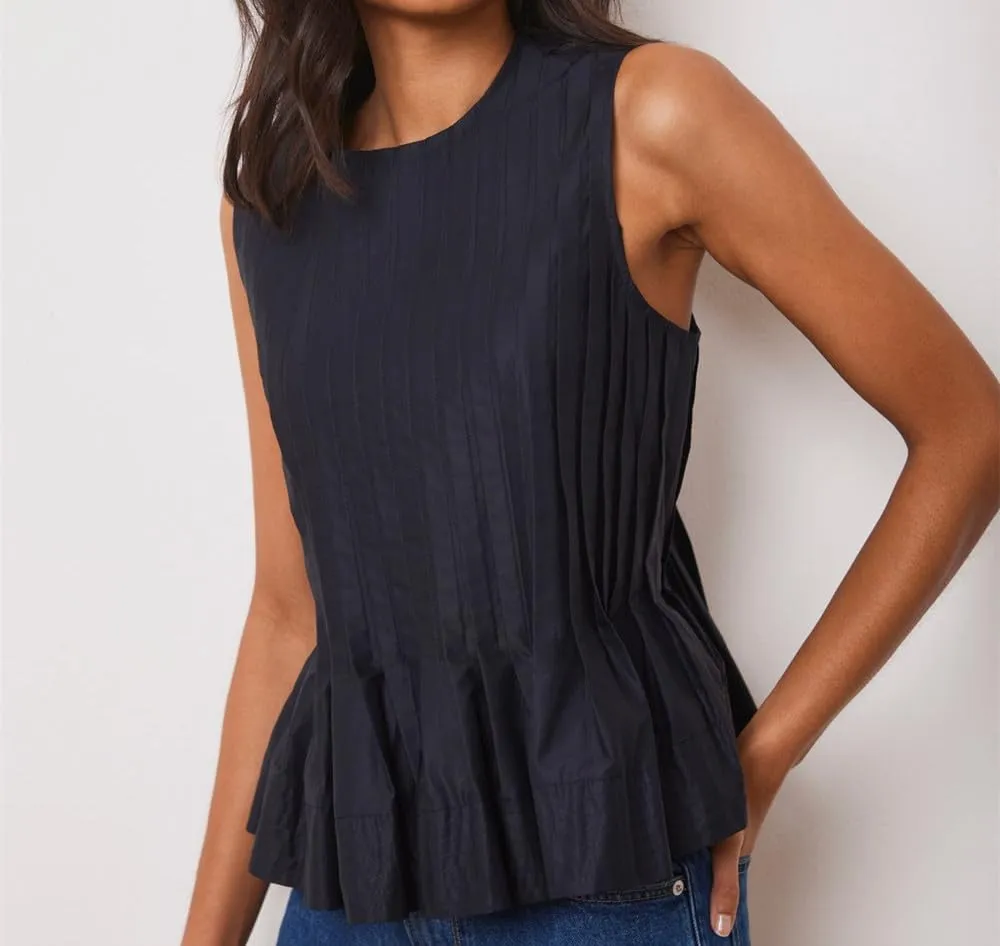 Women Pleated Crop Tank Tops Sleeveless Bow Tie Babydoll Peplum Shirt Going Out Blouse Loose Summer Vacation Vest