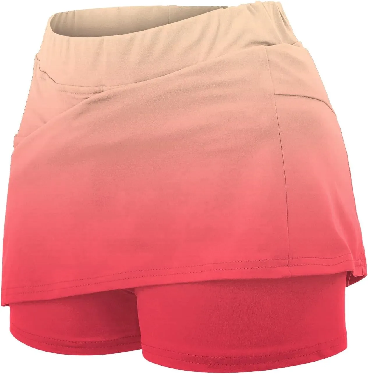 Womens A-line Tennis Skirt Ruffle Pleated Athletic Golf Flowy Skorts Tummy Control Workout Running Sports Shorts Activewear