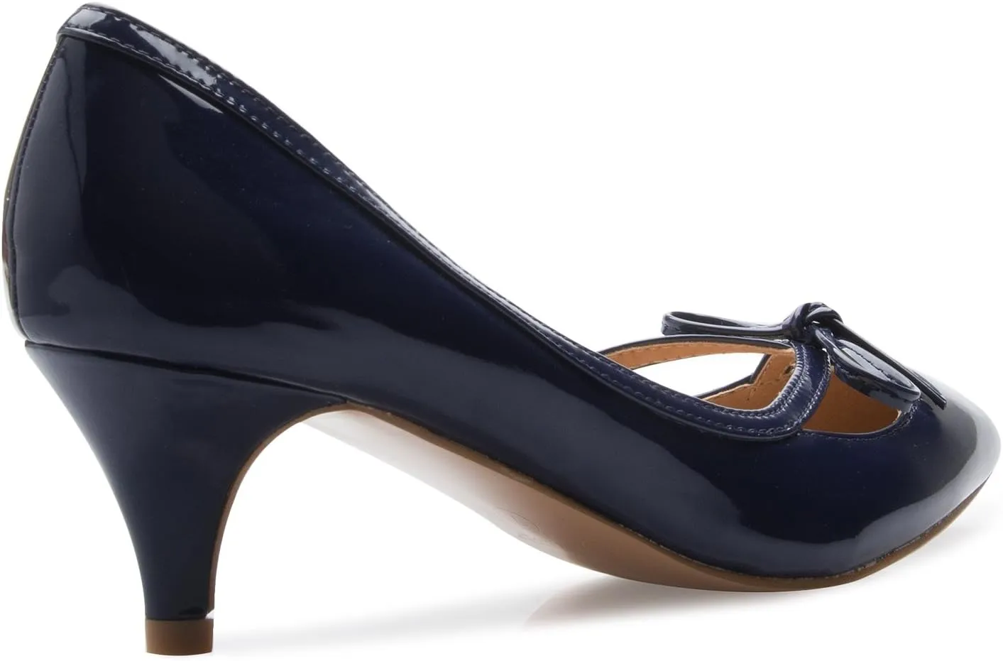 Womens Classic Closed Toe D'Orsay Bow Kitten Heel Pump | Dress, Work, Party Mid Heeled Pumps