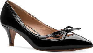Womens Classic Closed Toe D'Orsay Bow Kitten Heel Pump | Dress, Work, Party Mid Heeled Pumps