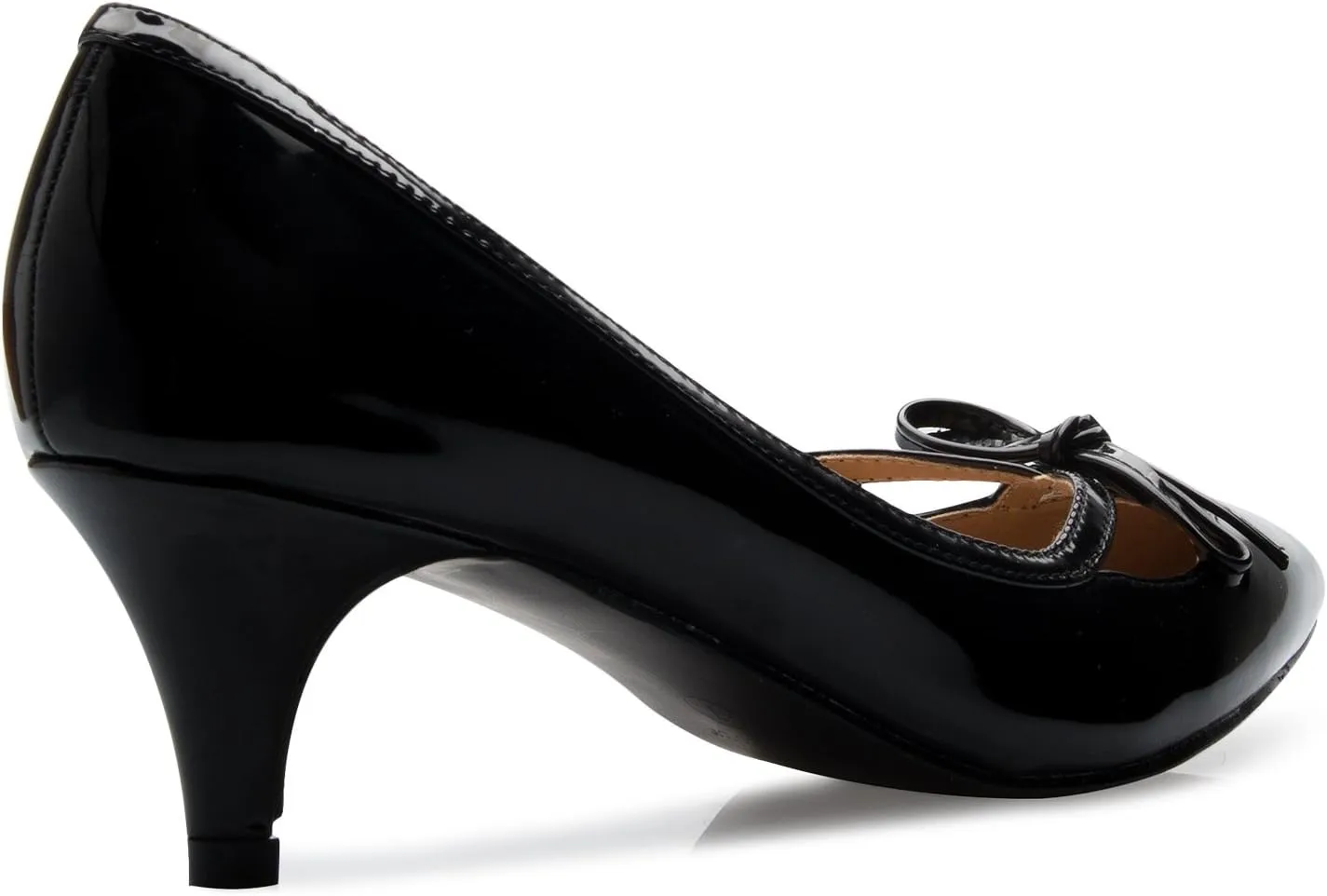 Womens Classic Closed Toe D'Orsay Bow Kitten Heel Pump | Dress, Work, Party Mid Heeled Pumps
