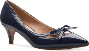 Womens Classic Closed Toe D'Orsay Bow Kitten Heel Pump | Dress, Work, Party Mid Heeled Pumps