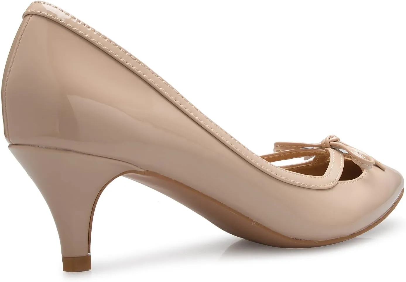 Womens Classic Closed Toe D'Orsay Bow Kitten Heel Pump | Dress, Work, Party Mid Heeled Pumps