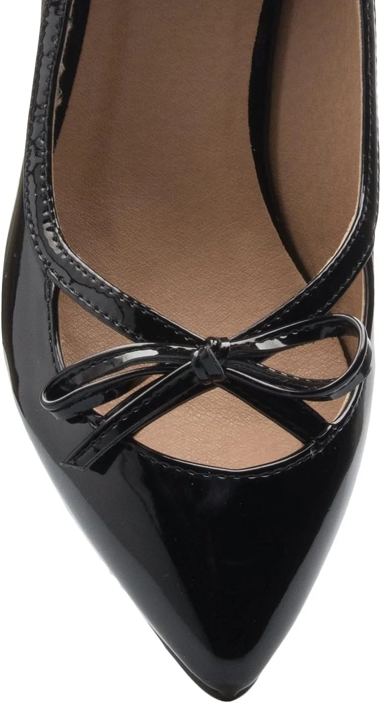 Womens Classic Closed Toe D'Orsay Bow Kitten Heel Pump | Dress, Work, Party Mid Heeled Pumps