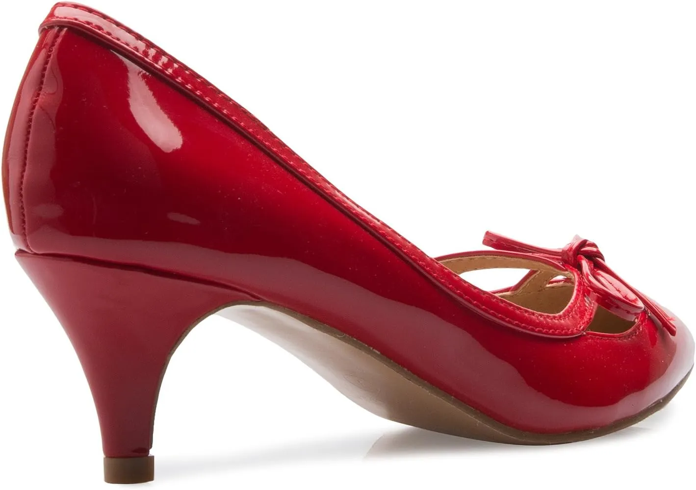 Womens Classic Closed Toe D'Orsay Bow Kitten Heel Pump | Dress, Work, Party Mid Heeled Pumps