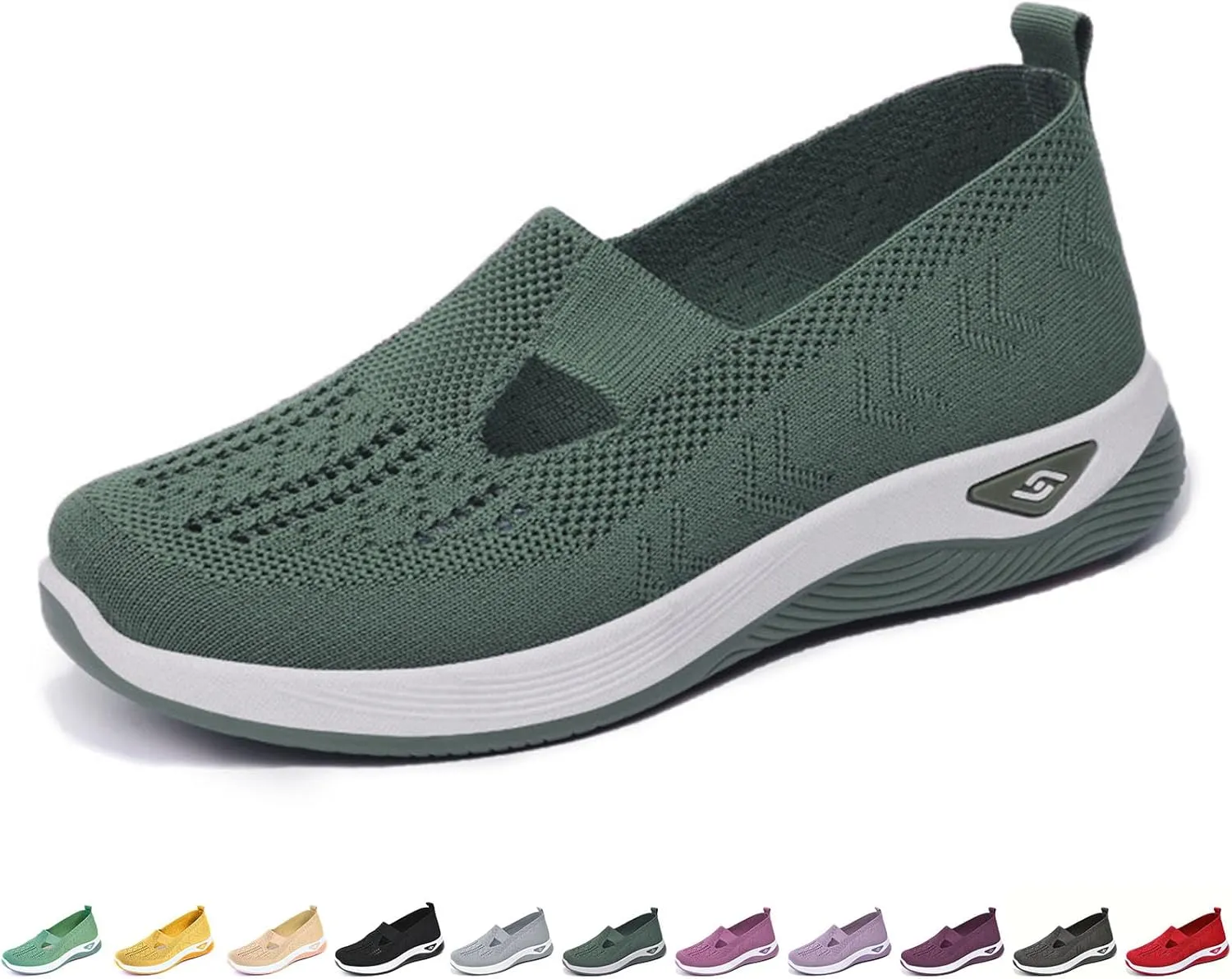 Women's Comfortable Breathable Knitted Sneakers, Knitted Breathable Sneakers, Slip-On Sneakers for Women, Casual Mesh Shoes, Orthopedic Walking Shoes