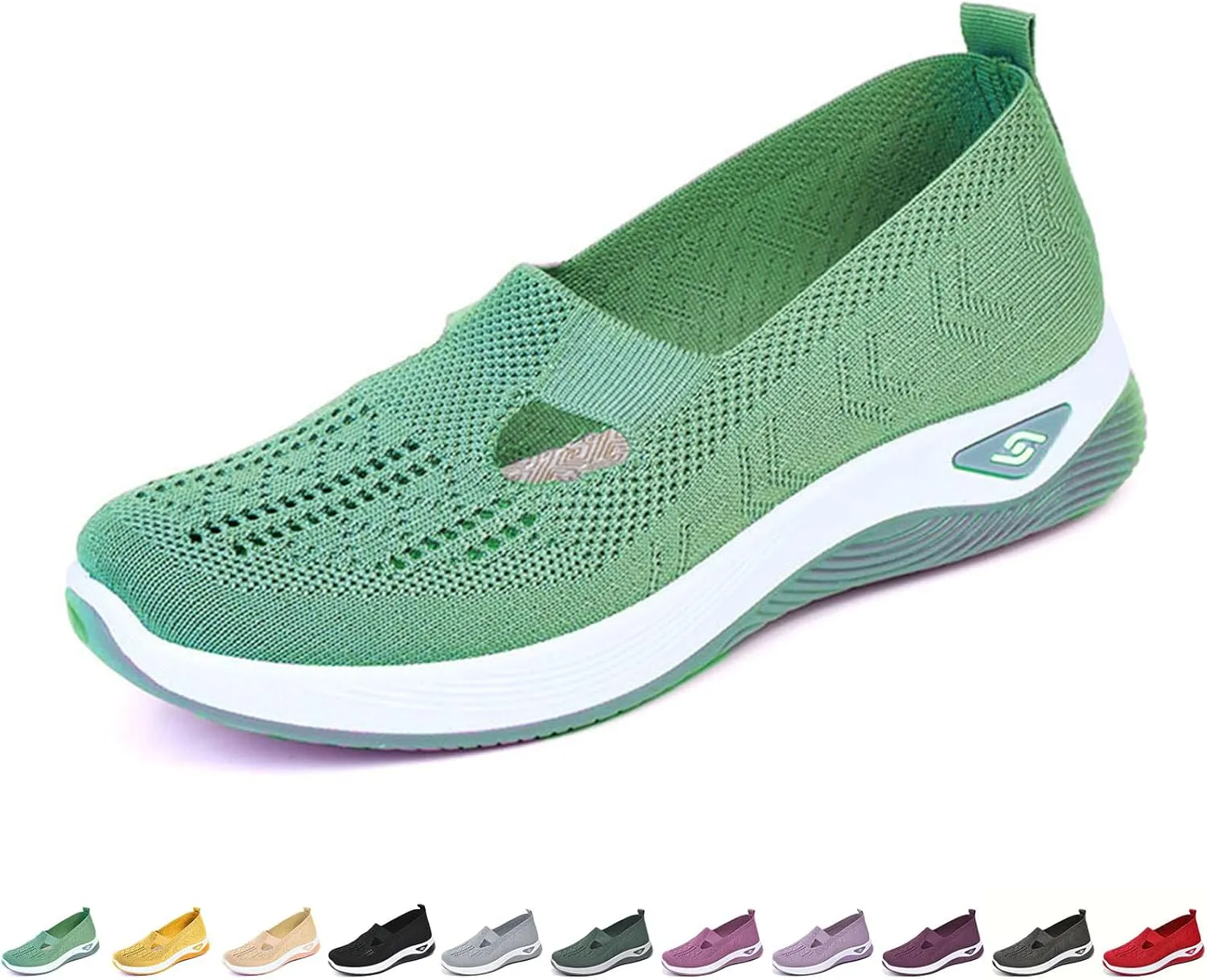 Women's Comfortable Breathable Knitted Sneakers, Knitted Breathable Sneakers, Slip-On Sneakers for Women, Casual Mesh Shoes, Orthopedic Walking Shoes