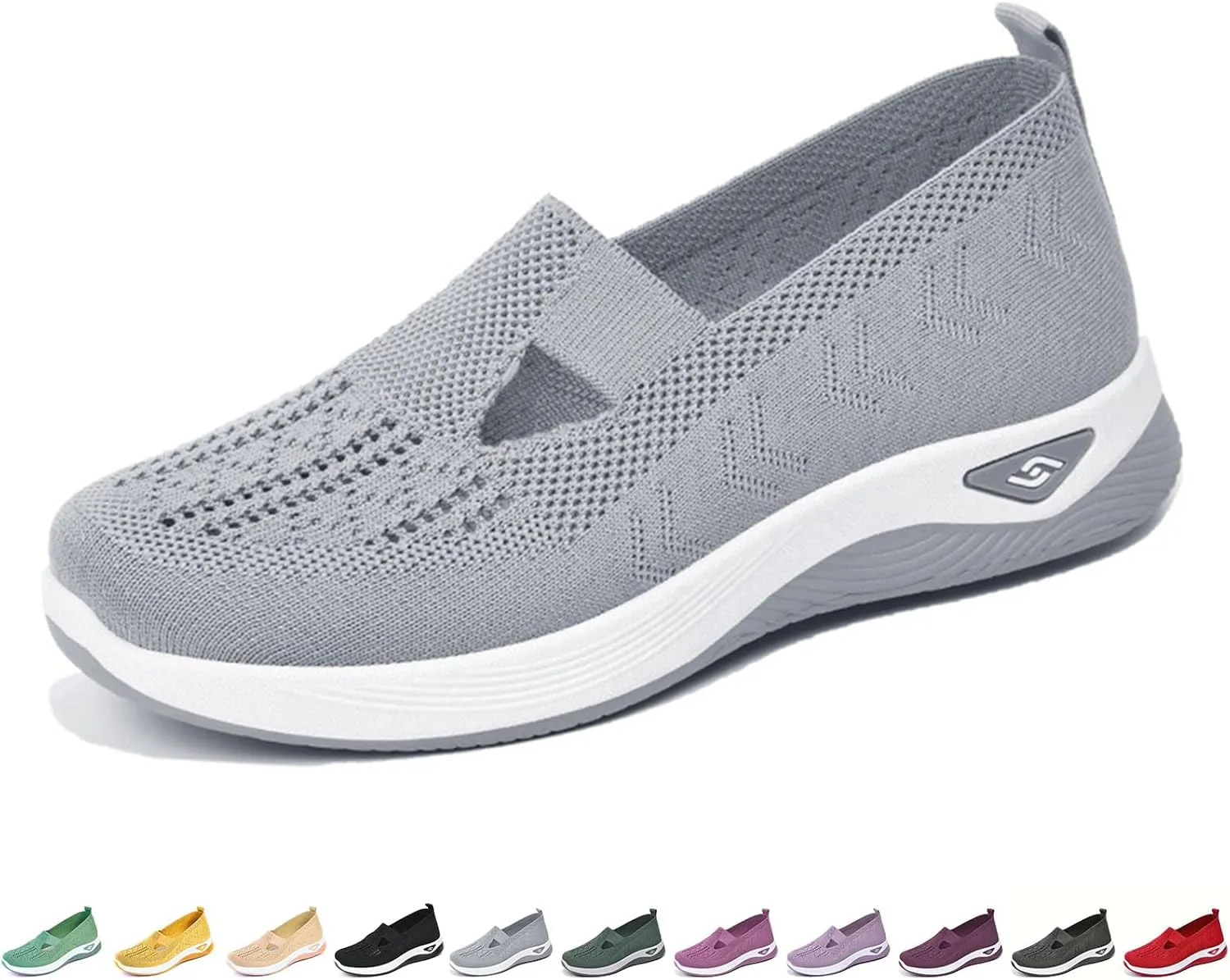 Women's Comfortable Breathable Knitted Sneakers, Knitted Breathable Sneakers, Slip-On Sneakers for Women, Casual Mesh Shoes, Orthopedic Walking Shoes