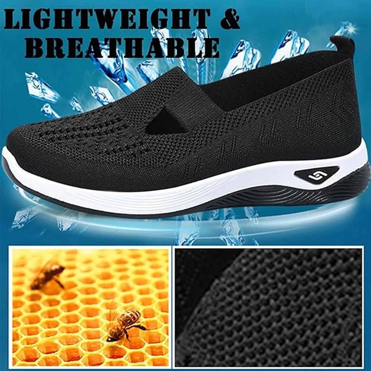 Women's Comfortable Breathable Knitted Sneakers,Knitted Sneakers for Women,Arch Support Orthopedic Sneakers