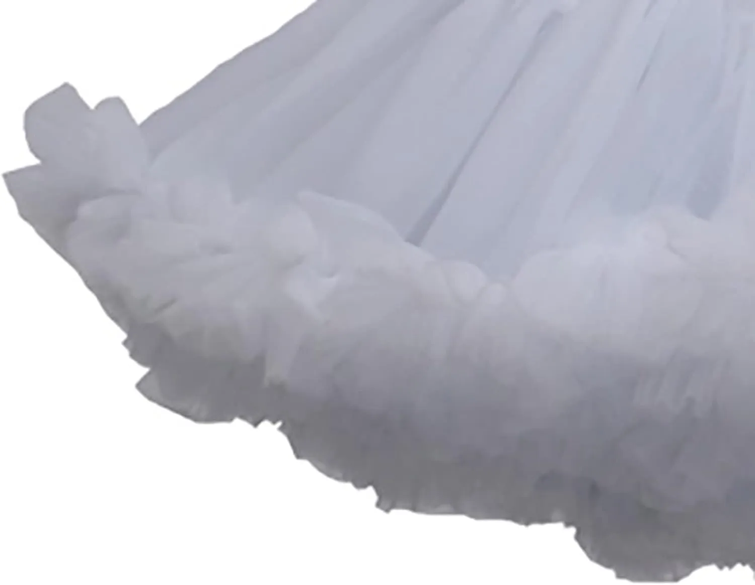 Women's Elastic Waist Puffy Tutu Skirt Tulle Petticoat 3-Layered Pleated Dance Skirt Cosplay Party Dress Mini Skirt