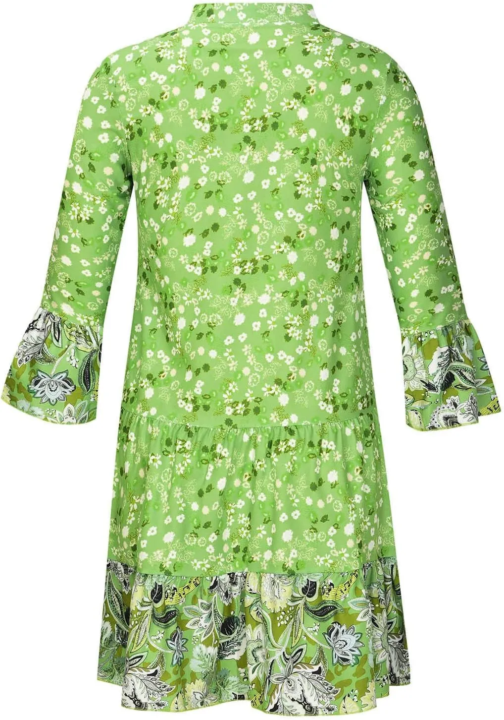 Womens Fall Dresses 2024 Boho Floral Ruffle Long Sleeve Maxi Dress Casual Flowy Swing Tiered Cocktail Party Dresses