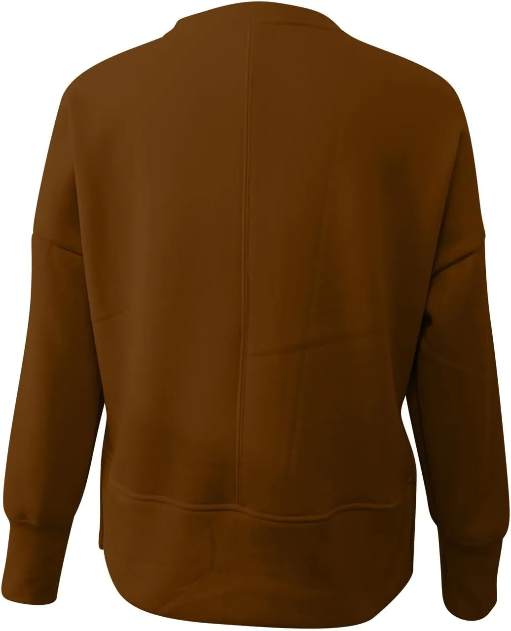 Women's Oversized Sweatshirt Fleece Hoodies Casual Crew Neck Loose Fit Side Slit Pullover Tops with Pockets