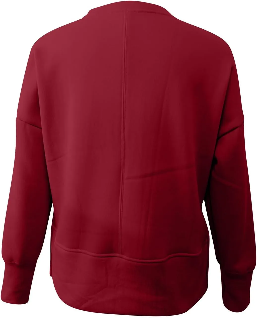 Women's Oversized Sweatshirt Fleece Hoodies Casual Crew Neck Loose Fit Side Slit Pullover Tops with Pockets