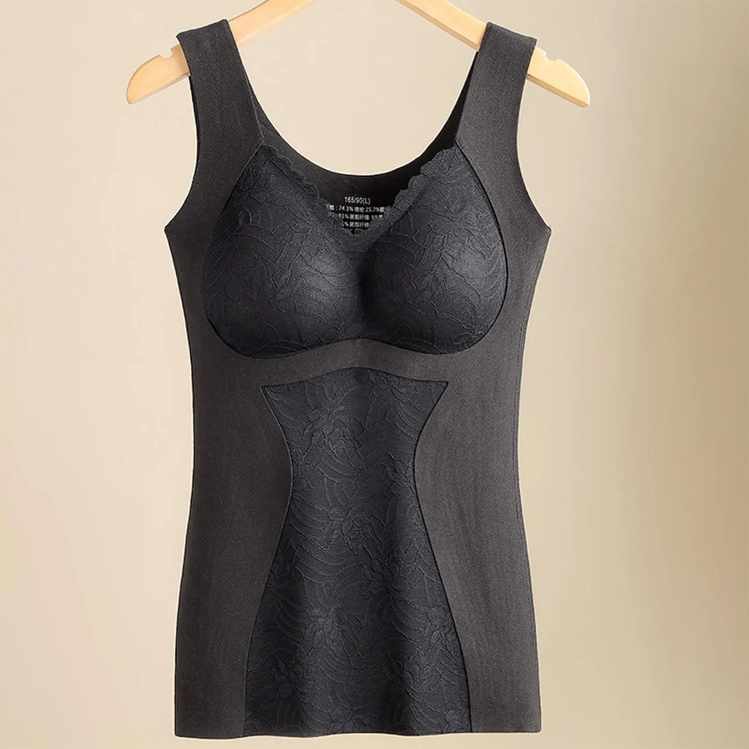 Womens Thermal Tank Tops Built in Bra Warm Underwear High Stretch Sleeveless Camisoles Comfy Soft Base Layer Vest