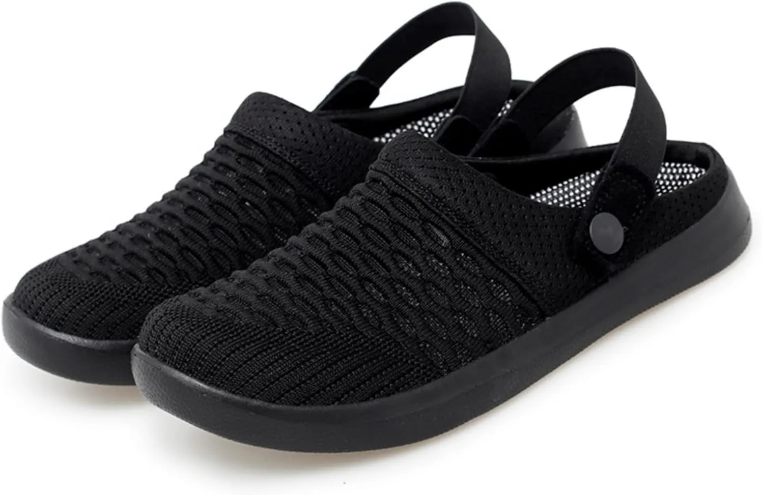 Women's Walking Shoes Knitted Breathable Clogs Lightweight Slip-On Mules Non-Slip Quick Drying Sandals Comfortable Garden Clogs Pool Water Shoe Hiking House Traveling Shoes Casual Beach Slippers