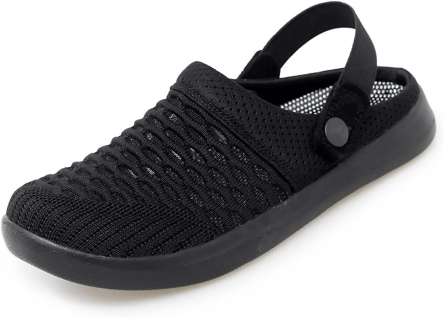 Women's Walking Shoes Knitted Breathable Clogs Lightweight Slip-On Mules Non-Slip Quick Drying Sandals Comfortable Garden Clogs Pool Water Shoe Hiking House Traveling Shoes Casual Beach Slippers