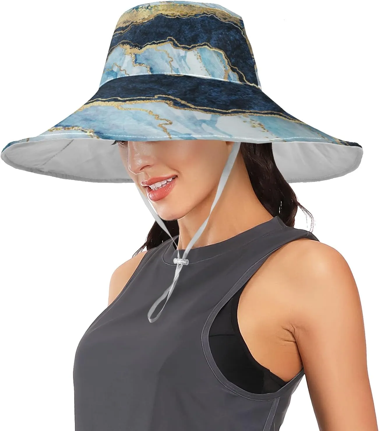 Women's Wide Brimmed Sunhats Sun Beach Hat Water-Resistant Summer Hat Visor Uv Protection Cap for Women Outdoor