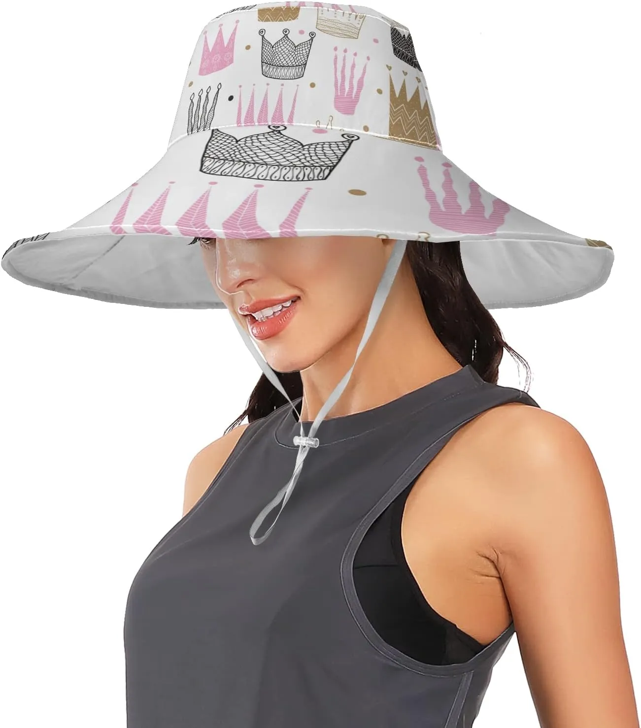 Women's Wide Brimmed Sunhats Sun Beach Hat Water-Resistant Summer Hat Visor Uv Protection Cap for Women Outdoor