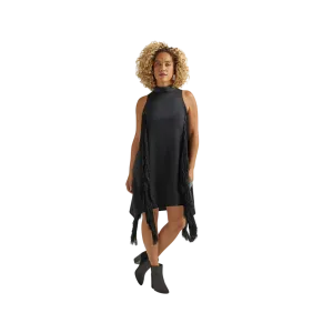Wrangler Women's Retro Black Party Fringe Dress