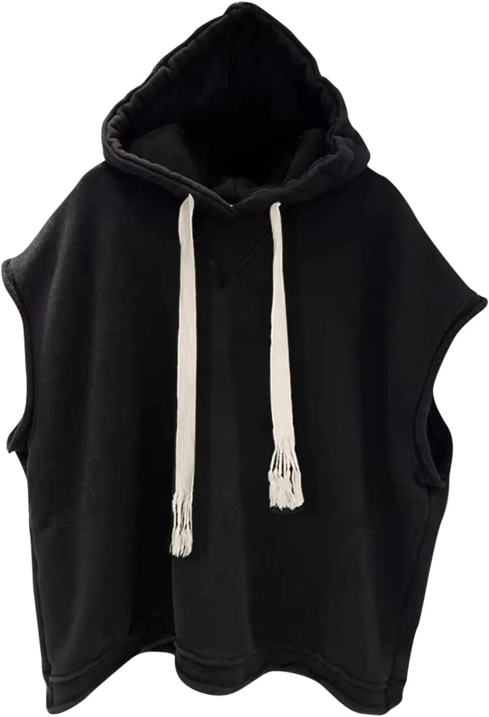 y2k Tops for Men Athletic Workout Gym Sleeveless Hoodie Active Baggy Pullover Vest Drawstring Hoody Top Sweatshirt