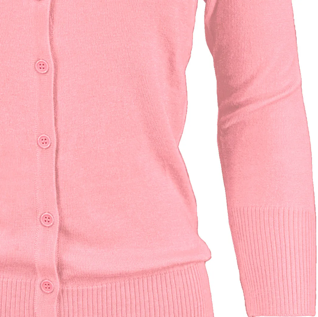 YEMAK Women's 3/4 Sleeve Crewneck Cardigan Sweater CO079PL PLUS size (1X-3X) Color (1 of 2)