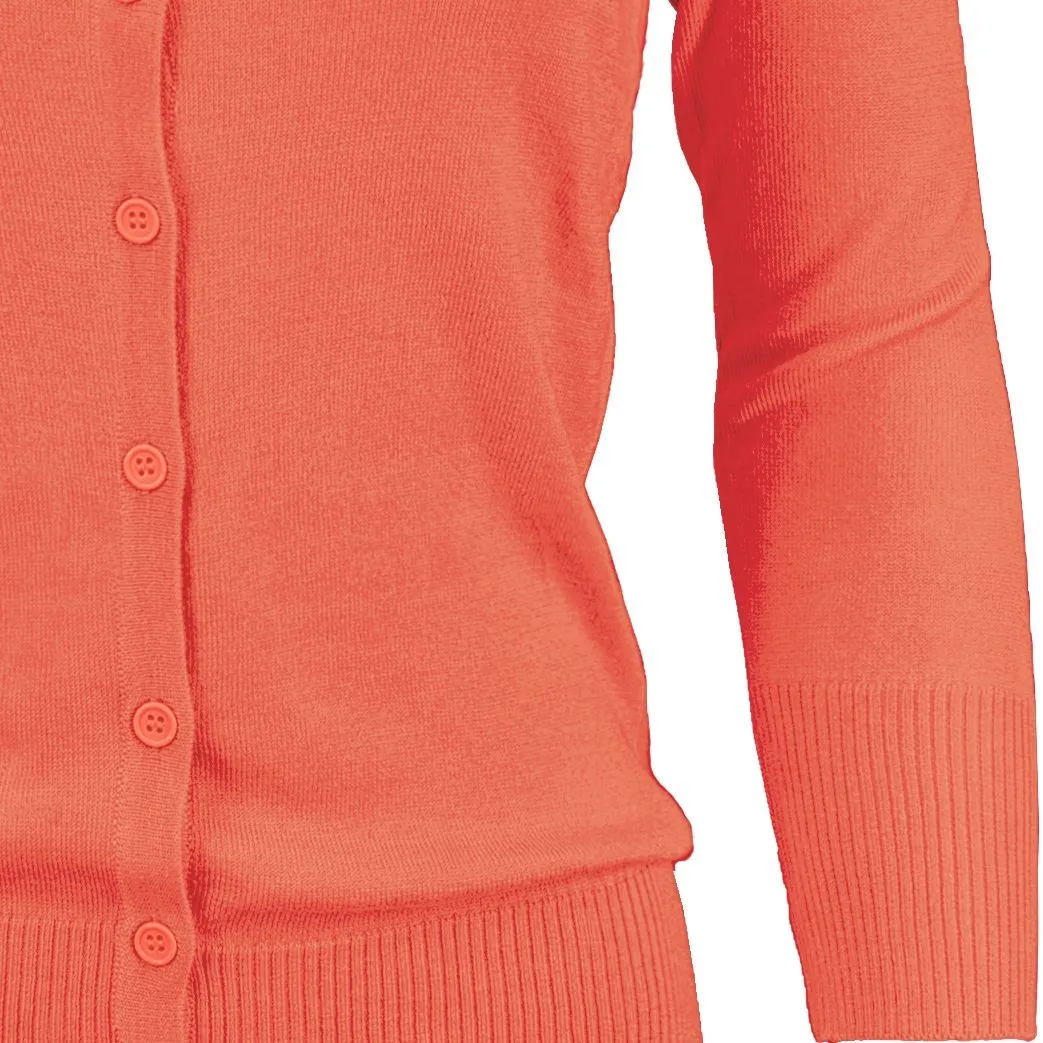 YEMAK Women's 3/4 Sleeve Crewneck Cardigan Sweater CO079PL PLUS size (1X-3X) Color (1 of 2)