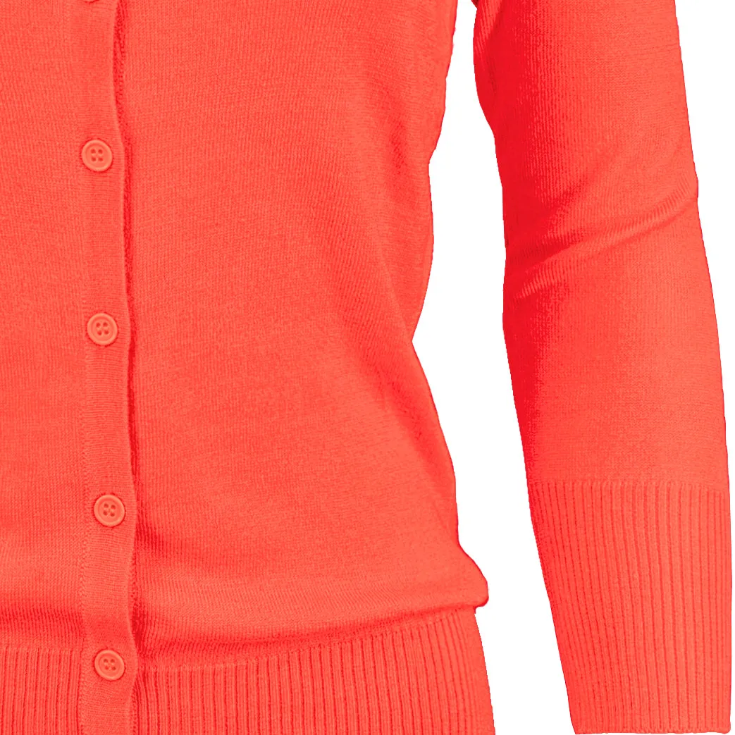 YEMAK Women's 3/4 Sleeve Crewneck Cardigan Sweater CO079PL PLUS size (1X-3X) Color (1 of 2)