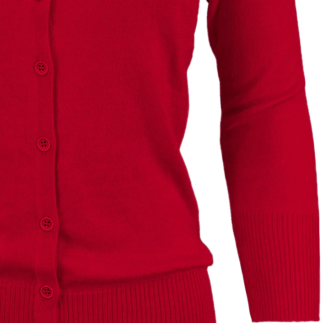 YEMAK Women's 3/4 Sleeve Crewneck Cardigan Sweater CO079PL PLUS size (1X-3X) Color (1 of 2)