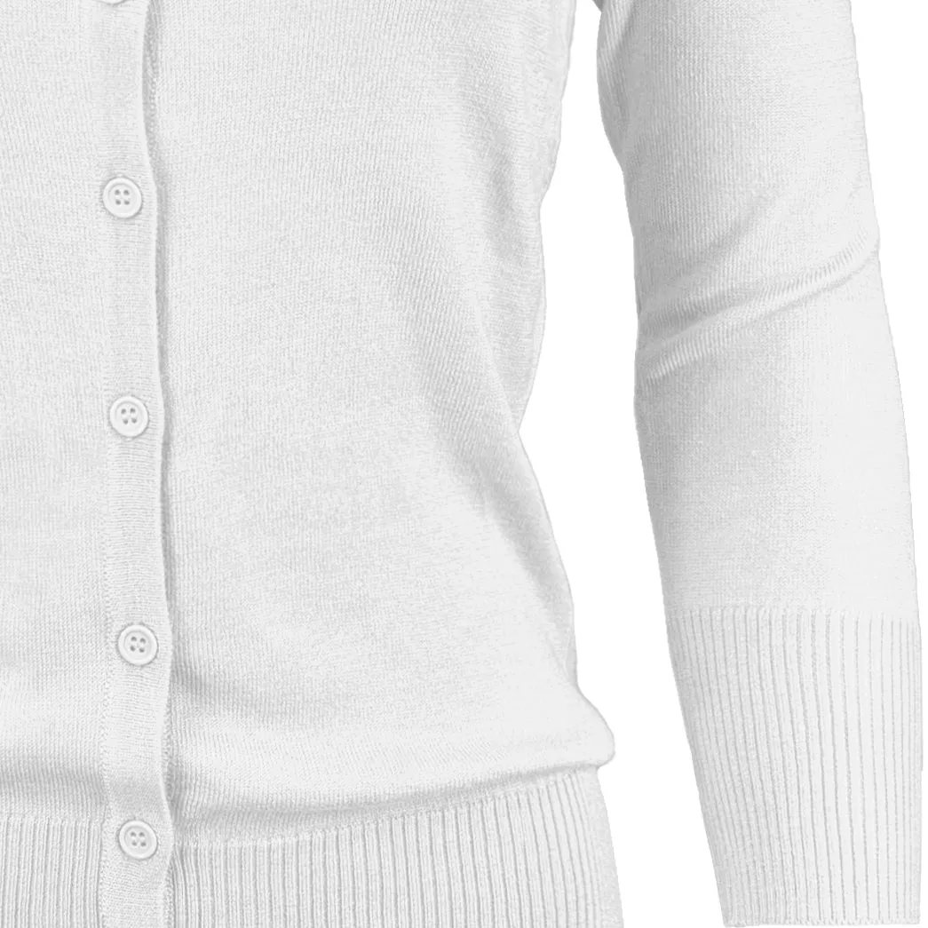 YEMAK Women's 3/4 Sleeve Crewneck Cardigan Sweater CO079PL PLUS size (1X-3X) Color (1 of 2)