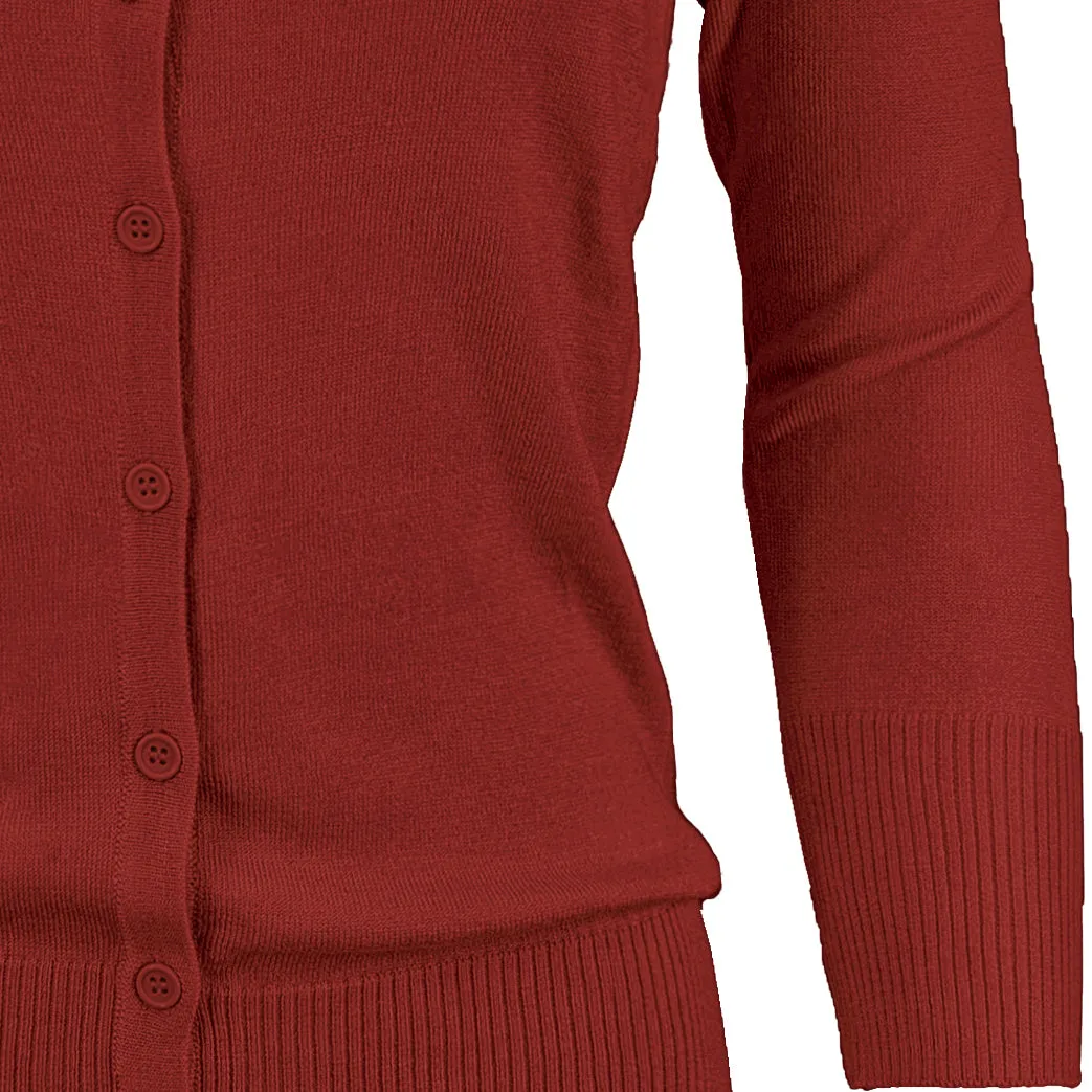 YEMAK Women's 3/4 Sleeve Crewneck Cardigan Sweater CO079PL PLUS size (1X-3X) Color (1 of 2)