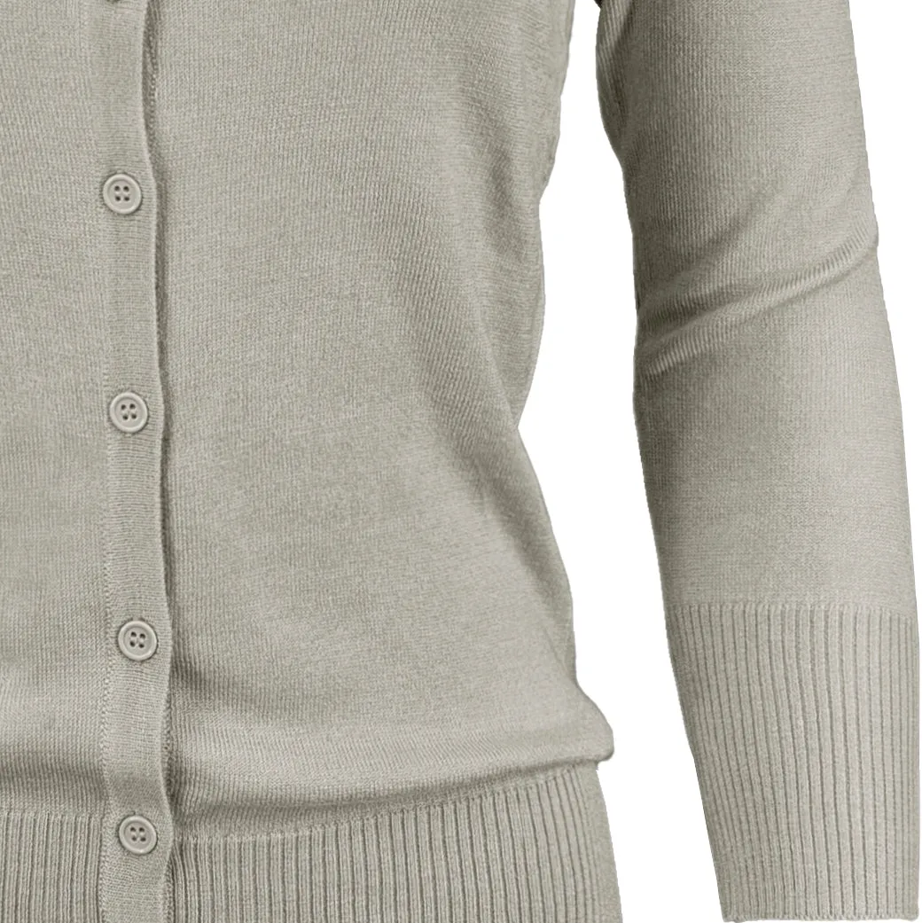 YEMAK Women's 3/4 Sleeve Crewneck Cardigan Sweater CO079PL PLUS size (1X-3X) Color (1 of 2)