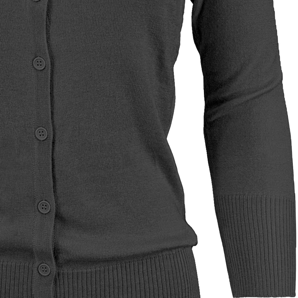 YEMAK Women's 3/4 Sleeve Crewneck Cardigan Sweater CO079PL PLUS size (1X-3X) Color (1 of 2)