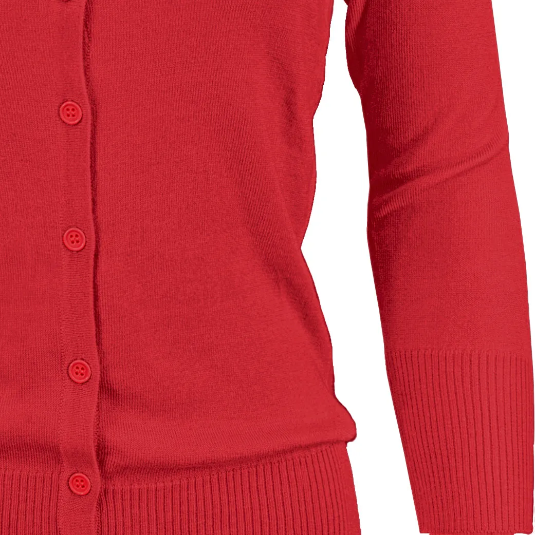 YEMAK Women's 3/4 Sleeve Crewneck Cardigan Sweater CO079PL PLUS size (1X-3X) Color (1 of 2)